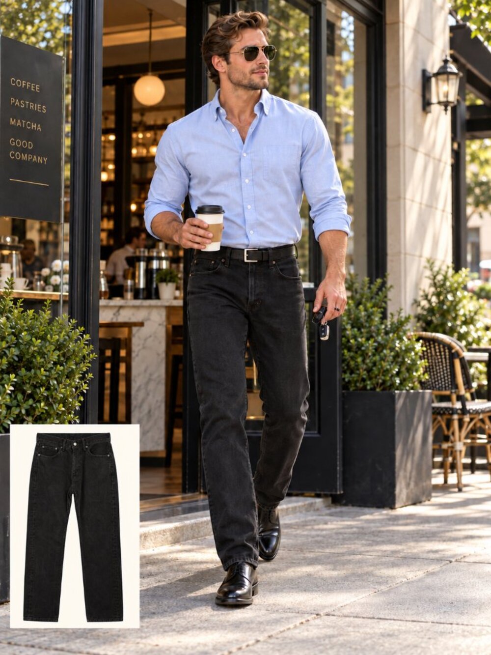 Levi's 505 Regular Fit Black Denim Jeans Men's 33x34